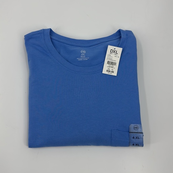 HB Men’s Big And Tall Basic Blue Tee Size 4XL NWT - Picture 9 of 9